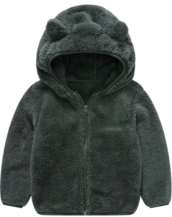 Toddler Bear Ear Hoodie - Fleece Winter Jacket for Boys & Girls _ AURORE LUXURE