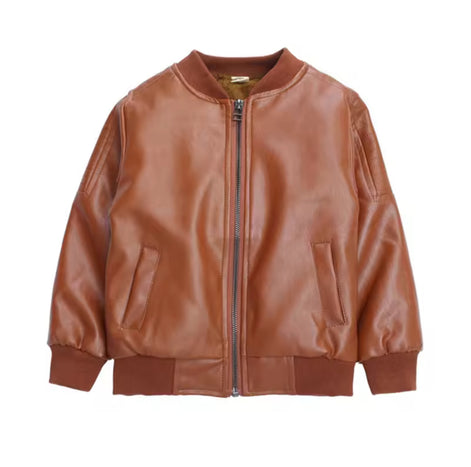 Boys Faux Leather Jacket - Toddler Kids Motorcycle Coat | AURORE LUXURE