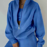 Women's Fleece Tracksuit Set - 2 Piece Sweatshirt & Joggers | AURORE LUXURE