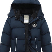 Kids Boys’ Waterproof Puffer Jacket – Warm Fleece Lined Hooded Winter Coat