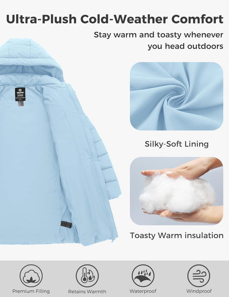 Women's Long Puffer Jacket - Warm Quilted Winter Coat (Plus Size) | AURORE LUXURE