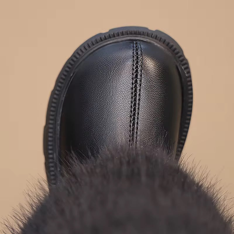 Girls Glitter Chelsea Boots - Waterproof Fur Lined Winter Boots | AURORE LUXURE