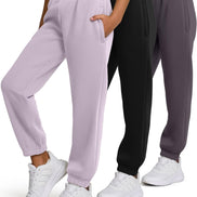 Girls 3-Pack Sweatpants - Fleece Joggers with Pockets | AURORE LUXURE