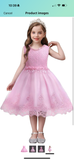 DreamHigh Flower Girl Dress for 3-10 Years Old Girls by AURORE LUXURE, shown on a young girl in a pink floral-embroidered dress with pearl details and a fluffy tulle skirt.