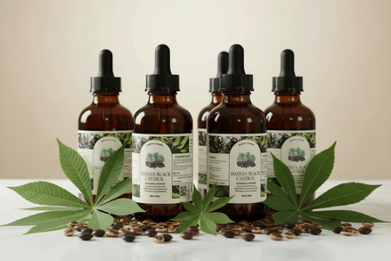 Aurore Luxure Haitian Black Castor Oil/ maskriti – Organic & Natural 100% Pure Castor Hair & Body Oil