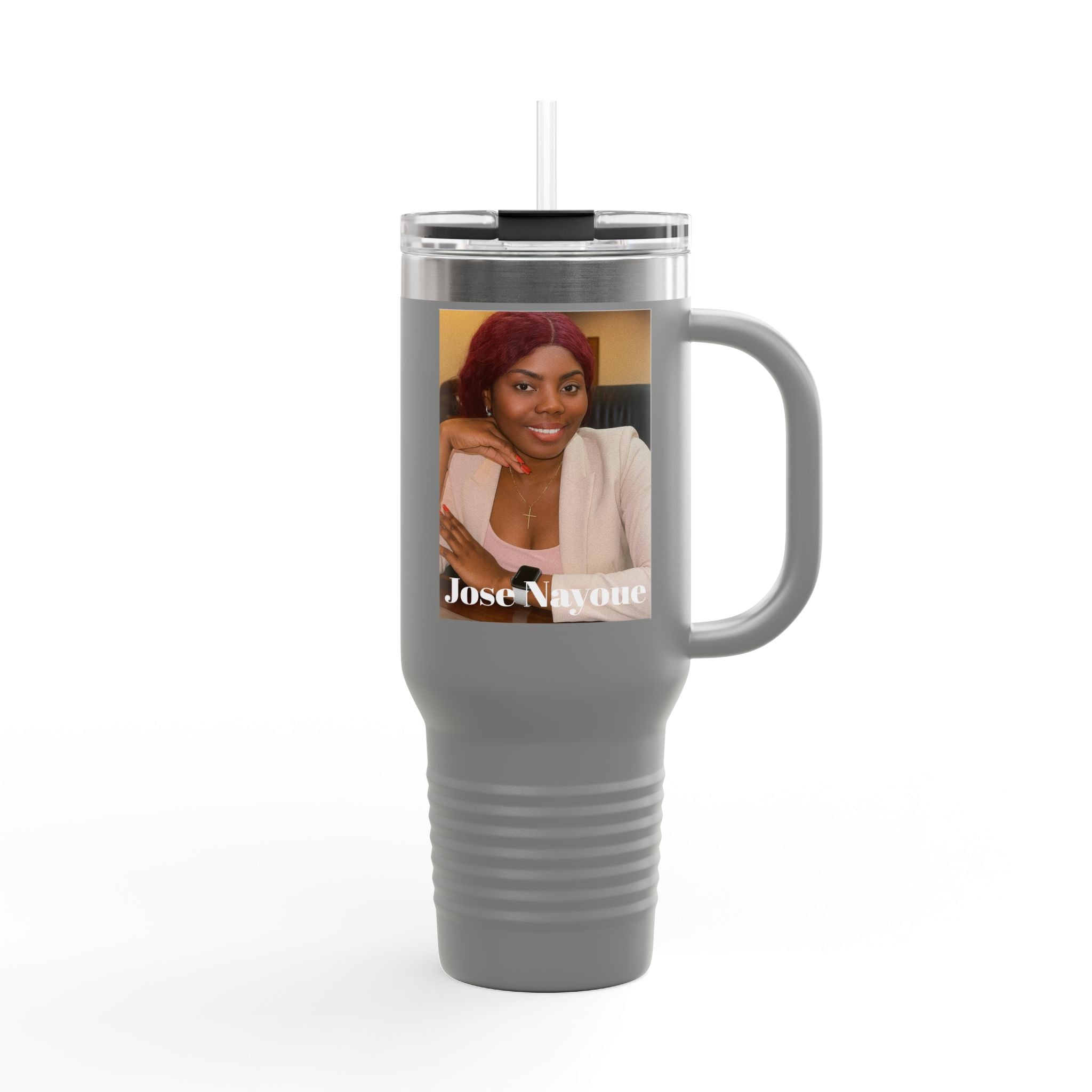 40oz Custom Photo Tumbler - Personalized Insulated Travel Mug