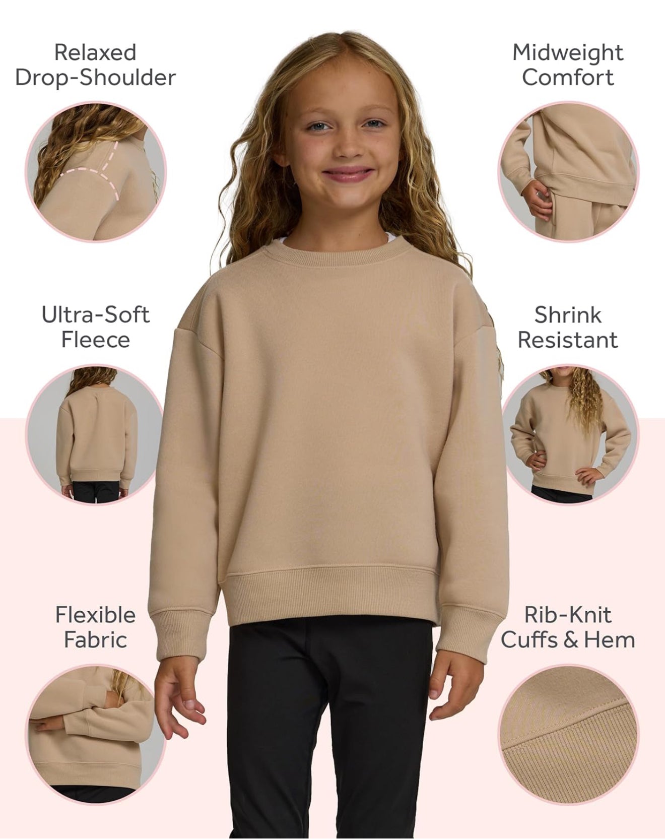 Girls 3-Pack Sweatshirts - Hoodies & Quarter Zip Fleece Set | AURORE LUXURE