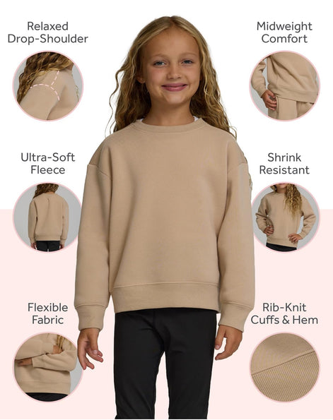 Girls 3-Pack Sweatshirts - Hoodies & Quarter Zip Fleece Set | AURORE LUXURE