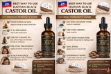 Aurore Luxure Haitian Black Castor Oil/ maskriti – Organic & Natural 100% Pure Castor Hair & Body Oil