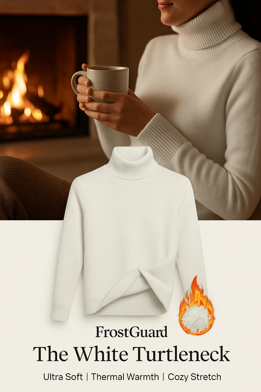 Men's Turtleneck Sweater - Warm Long Sleeve Pullover (M-4XL)