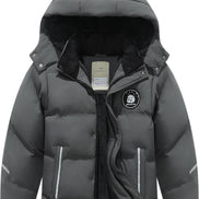 Kids Boys’ Waterproof Puffer Jacket – Warm Fleece Lined Hooded Winter Coat