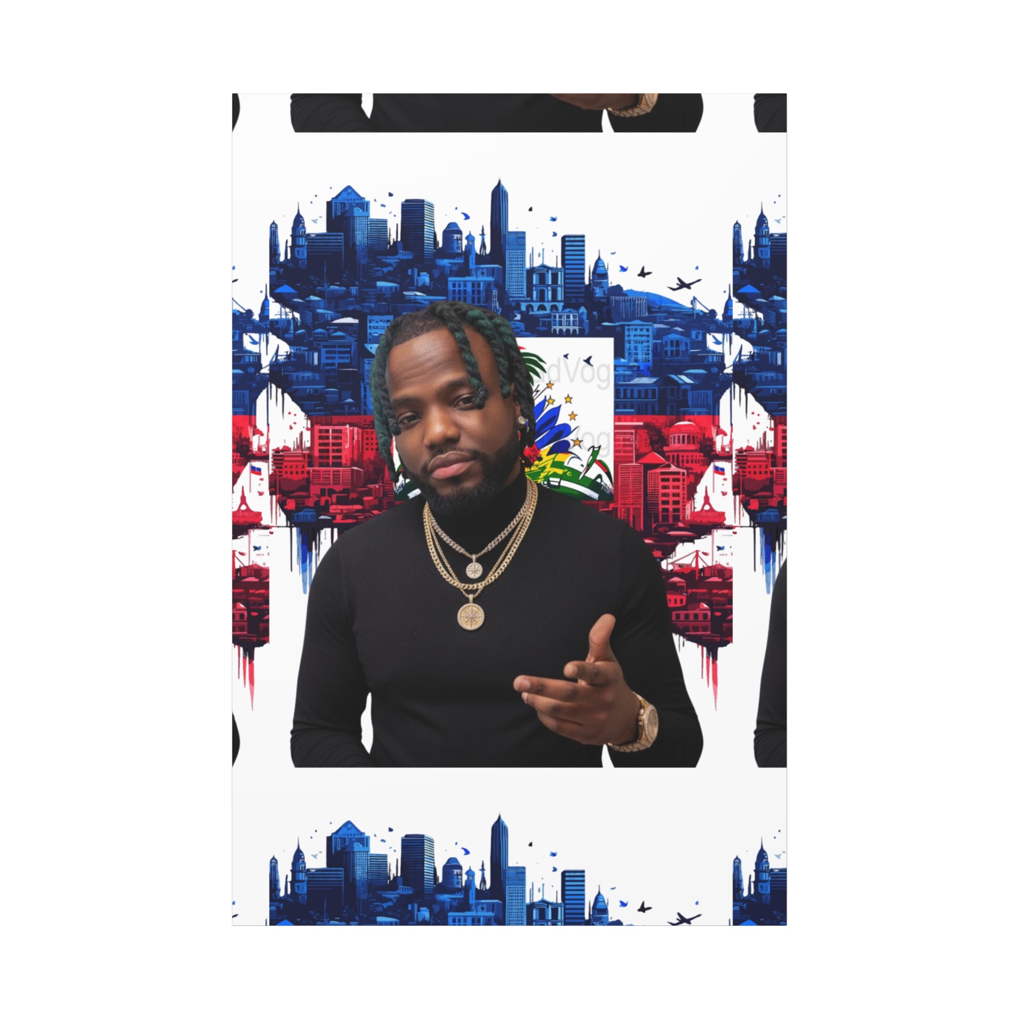 Personalized Urban Flag Background Matte