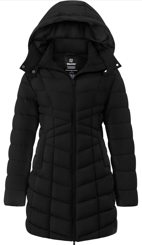 Women's Long Puffer Jacket - Warm Quilted Winter Coat (Plus Size) | AURORE LUXURE