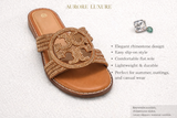 Women Rhinestone Slide Sandals – Luxury Flat Slippers (Sizes 37–42)