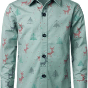 Kids Christmas Shirt - Santa Claus Button Down for Boys & Girls | AURORE LUXURE