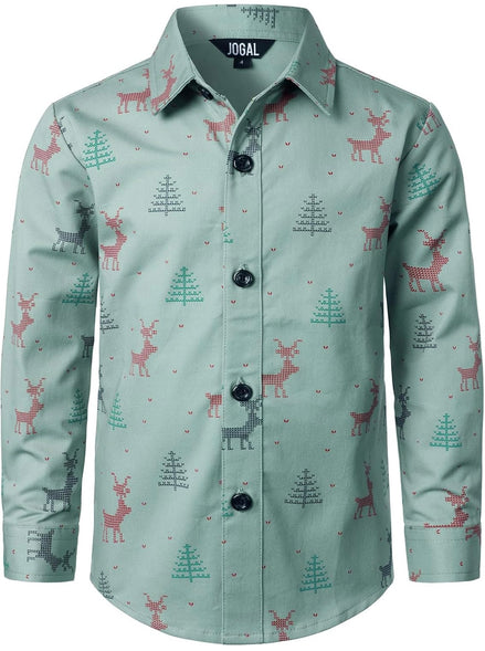 Kids Christmas Shirt - Santa Claus Button Down for Boys & Girls | AURORE LUXURE