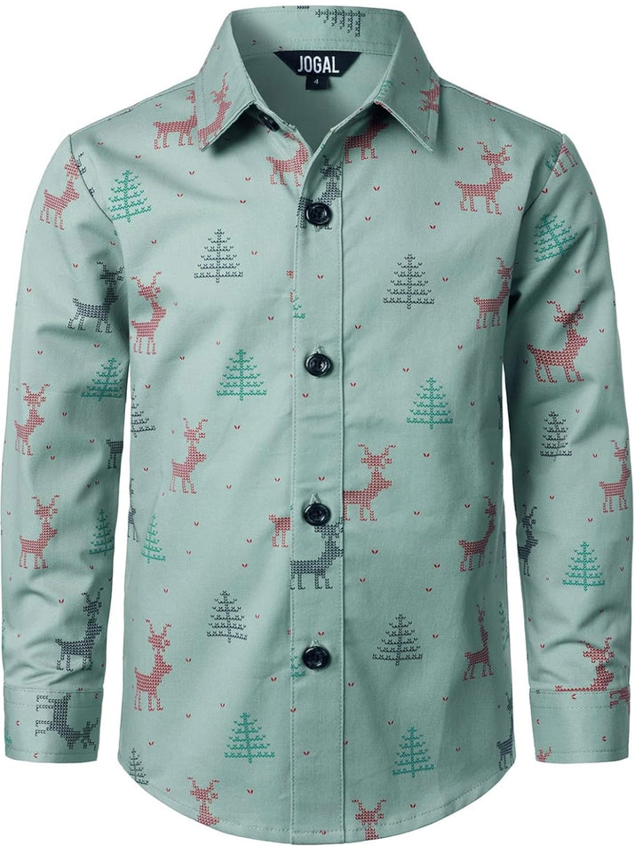 Kids Christmas Shirt - Santa Claus Button Down for Boys & Girls | AURORE LUXURE