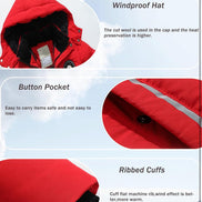 Kids Boys’ Waterproof Puffer Jacket – Warm Fleece Lined Hooded Winter Coat