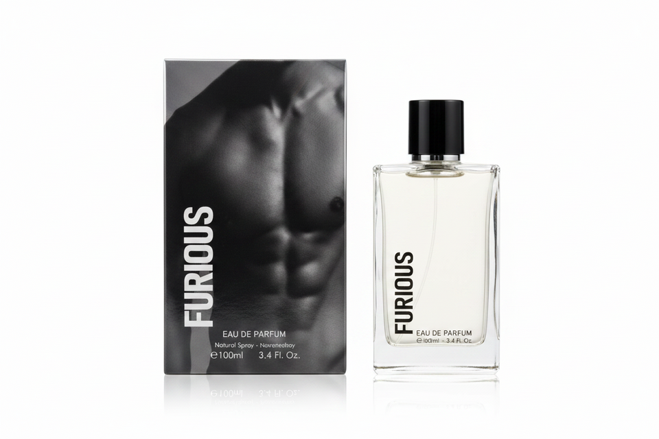 Furious Eau de Parfum for Men, Long Lasting Fragrance Spray, 100ml (3.4 fl oz)