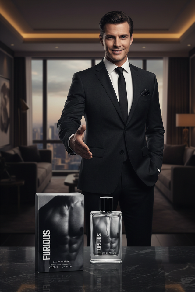 Furious Eau de Parfum for Men, Long Lasting Fragrance Spray, 100ml (3.4 fl oz)