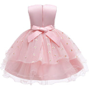 Stylish pink dress with floral embroidery, representing the Baby Girls Dresses Summer theme.