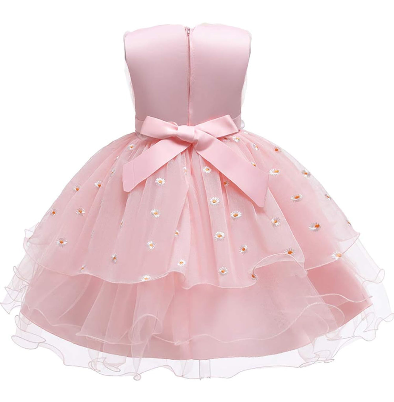 Stylish pink dress with floral embroidery, representing the Baby Girls Dresses Summer theme.