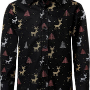 Kids Christmas Shirt - Santa Claus Button Down for Boys & Girls | AURORE LUXURE