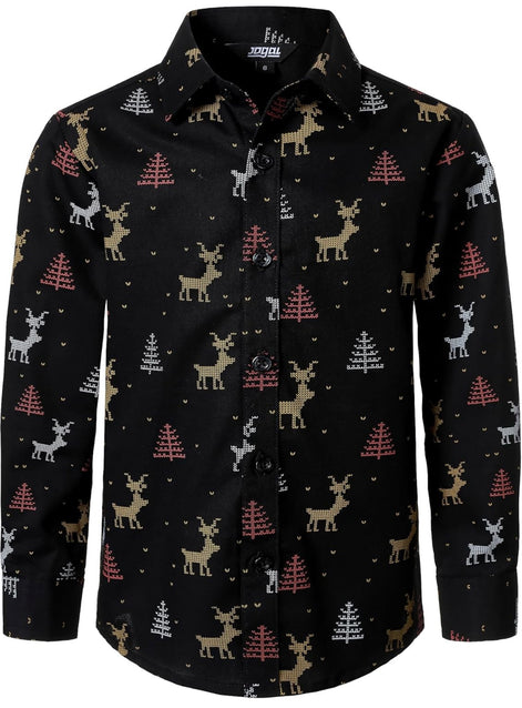 Kids Christmas Shirt - Santa Claus Button Down for Boys & Girls | AURORE LUXURE