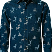 Kids Christmas Shirt - Santa Claus Button Down for Boys & Girls | AURORE LUXURE