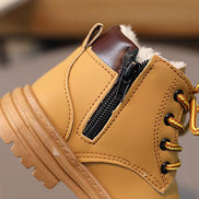 Kids Winter Ankle Boots - Non-Slip Lace Up Boots with Zipper | AURORE LUXURE