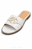 Women Luxury Slide Sandals – Gold Bird Ring Design (Sizes 37–42)