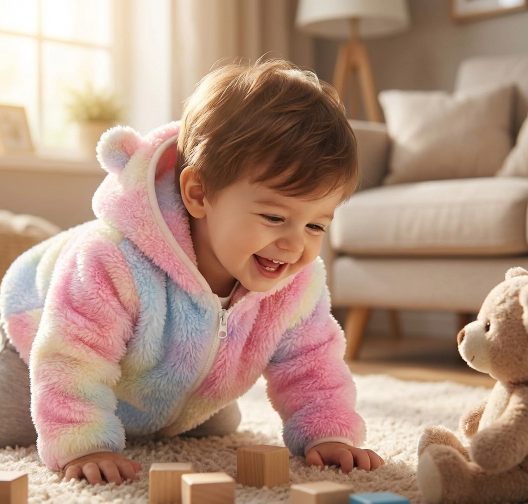 Toddler Bear Ear Hoodie - Fleece Winter Jacket for Boys & Girls _ AURORE LUXURE