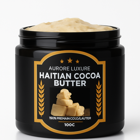 Premium Haitian Cocoa Butter Oil - 100% Organic | AURORE LUXURE