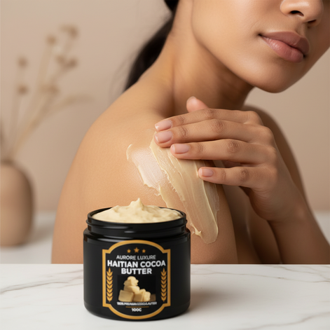 Premium Haitian Cocoa Butter Oil - 100% Organic | AURORE LUXURE