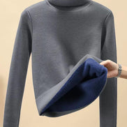 Pull pour hommes de AURORE LUXURE, col roulé en gris avec doublure chaude, parfait pour les journées froides. Men's Sweater Warm and Comfortable Long Sleeve.