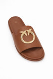 Women Luxury Slide Sandals – Gold Bird Ring Design (Sizes 37–42)