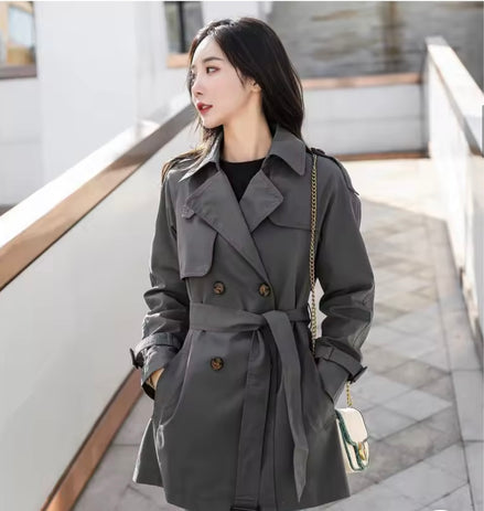Women's Belted Trench Coat - Oversized Office Jacket | AURORE LUXURE