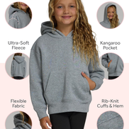 Girls 3-Pack Sweatshirts - Hoodies & Quarter Zip Fleece Set | AURORE LUXURE