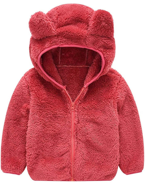 Toddler Bear Ear Hoodie - Fleece Winter Jacket for Boys & Girls _ AURORE LUXURE
