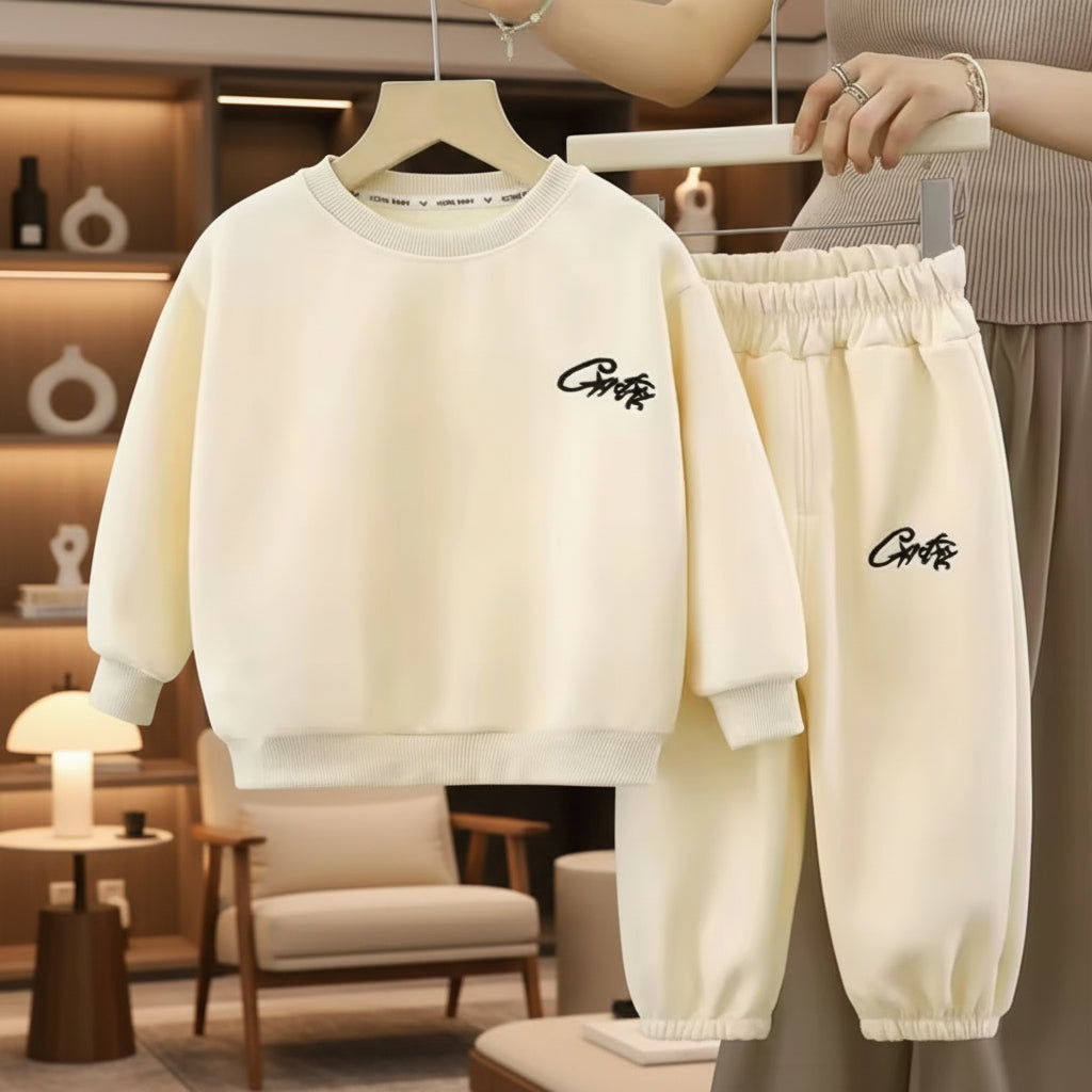 Kids Winter Sports Outfit Set - Warm Sweatshirt & Trousers | AURORE LUXURE
