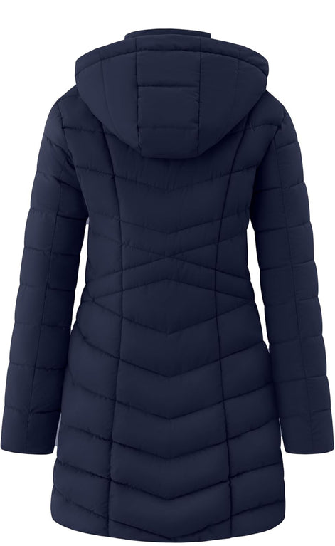 Women's Long Puffer Jacket - Warm Quilted Winter Coat (Plus Size) | AURORE LUXURE