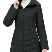 Women's Long Puffer Jacket - Warm Quilted Winter Coat (Plus Size) | AURORE LUXURE