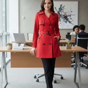 Women's Waterproof Trench Coat - Classic Belted Lapel Coat | AURORRE LUXURE