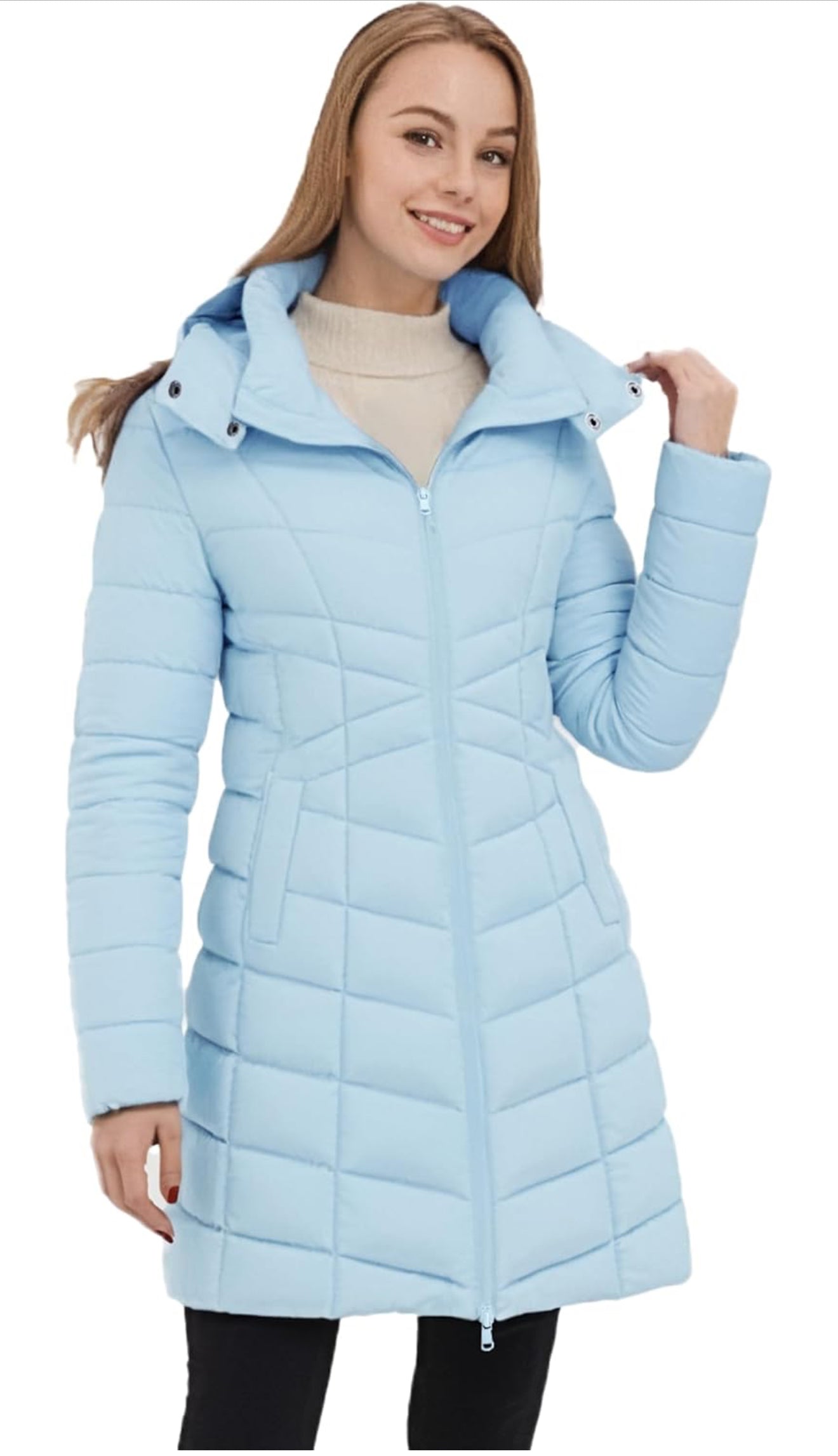 Women's Long Puffer Jacket - Warm Quilted Winter Coat (Plus Size) | AURORE LUXURE