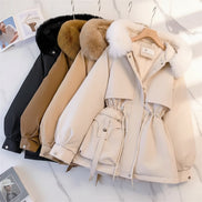 Women's Fleece Hooded Parka - Warm Winter Zipper Coat | AURORE LUXURE