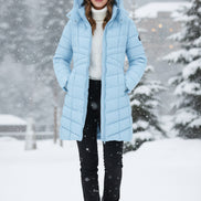 Women's Long Puffer Jacket - Warm Quilted Winter Coat (Plus Size) | AURORE LUXURE