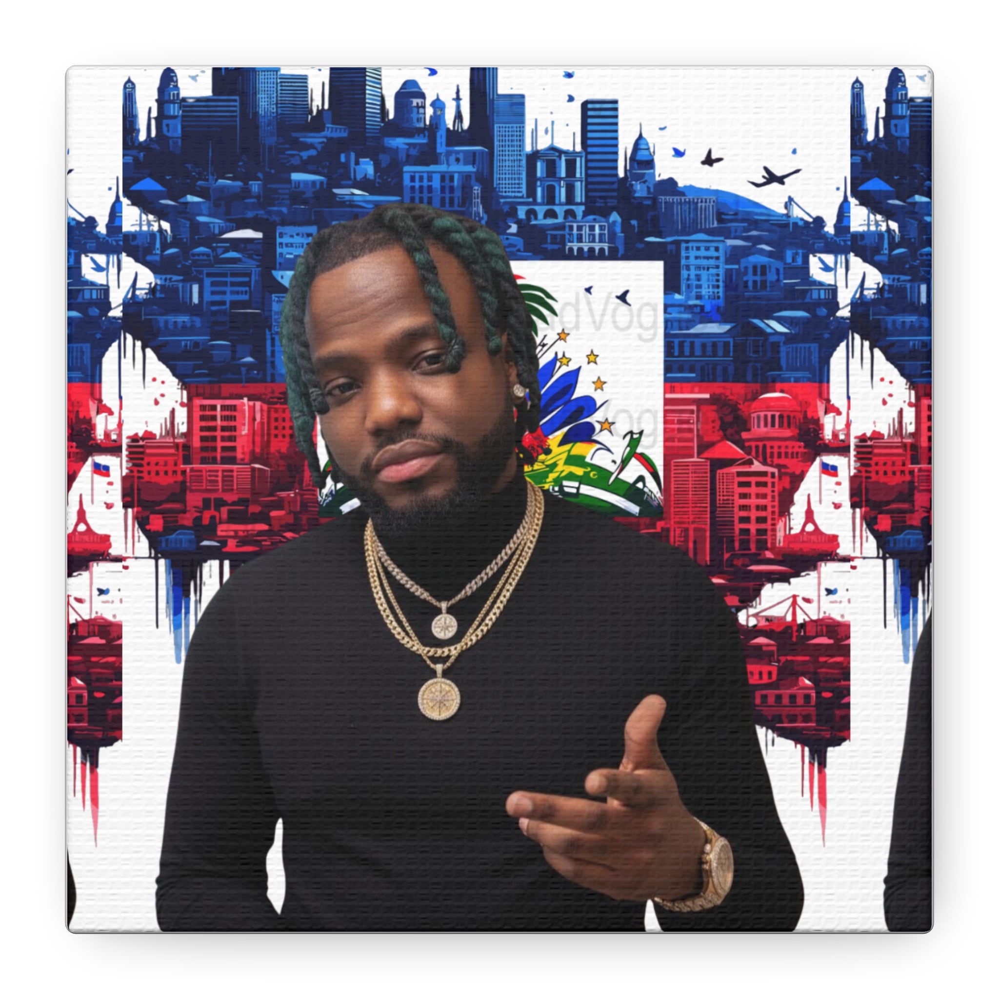 Personalized Urban Flag Background Matte