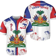 Personalized Haiti Baseball Jersey - Custom Name Haitian Jersey for Men & Women