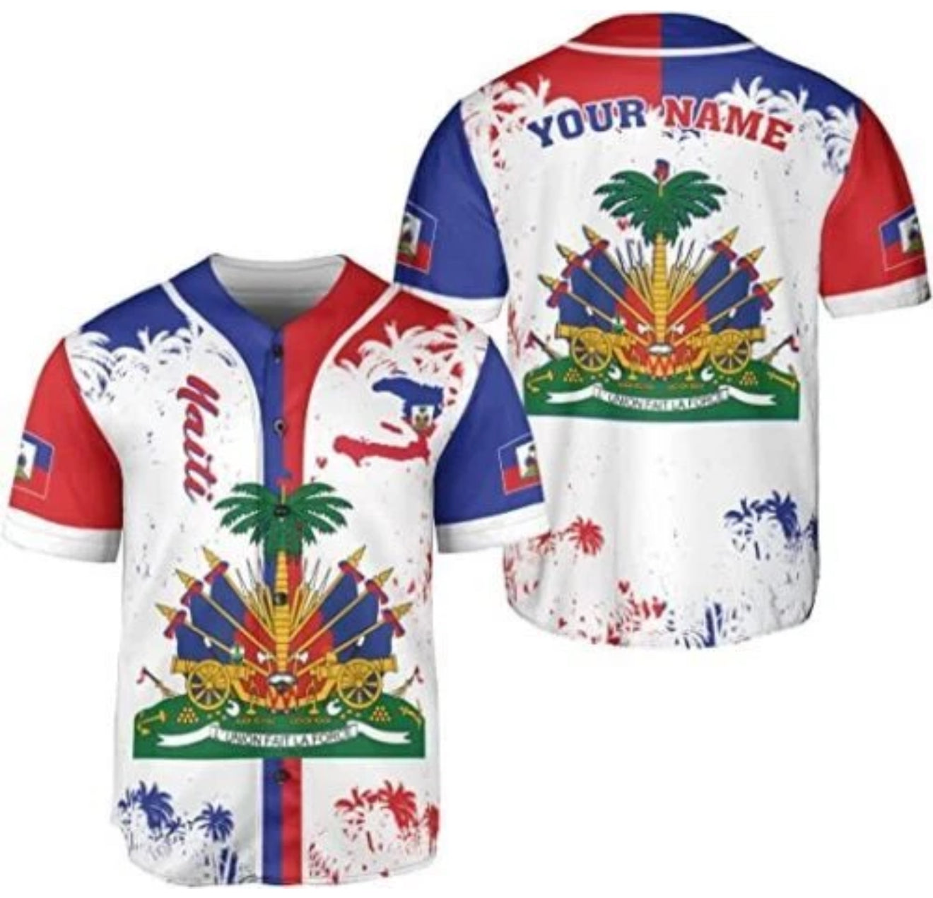 Personalized Haiti Baseball Jersey - Custom Name Haitian Jersey for Men & Women
