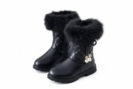 Winter Girl Boots – Warm Velvet Snow Boots, Long Tube Casual Princess Shoes for Girls